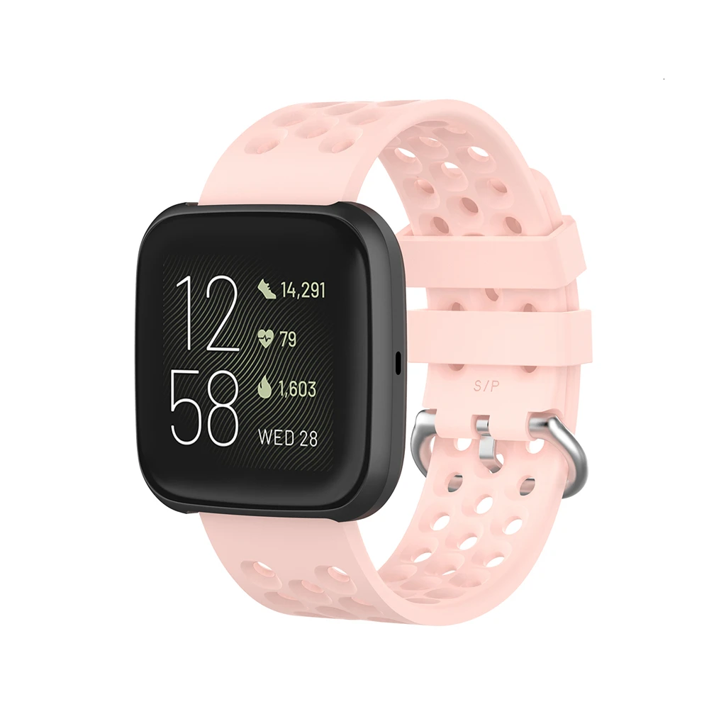 Сменный ремешок для Fitbit Versa 2, мягкий силиконовый водонепроницаемый ремешок на запястье, спортивные аксессуары, ремешок для Fitbit Versa/Versa 2, ремешок