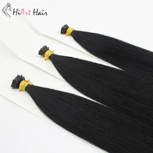 HiArt 0,8g необрезанные волосы для наращивания человеческие Волосы remy наконечник палки парикмахерский салон волосы double Drawn наращивания c кончиками волос 1" 20" 22"