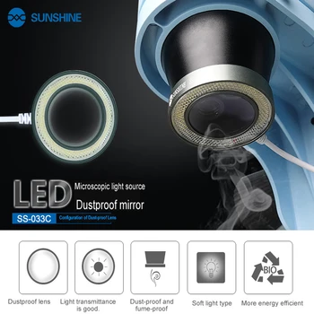 

Digital Electronic Microscope with 36 LED White Light Source Dust-Proof Mirror Anti Fume Magnifier for PCB Motherboard Repair