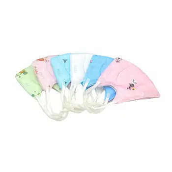 

5Pcs PM2.5 Children Anti Haze Fog Dust Proof Cartoon Print Kids Face Mouth Mask