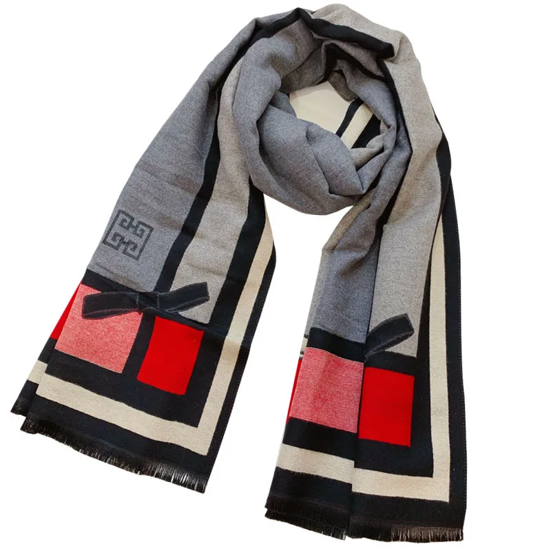Big Discount lLUTD Autumn and winter ladies warm thick cashmere scarf Elegant bow print long shawl Pashmina Big Discount lLUTD Autumn and winter ladies warm thick cashmere scarf Elegant bow print long shawl Pashmina