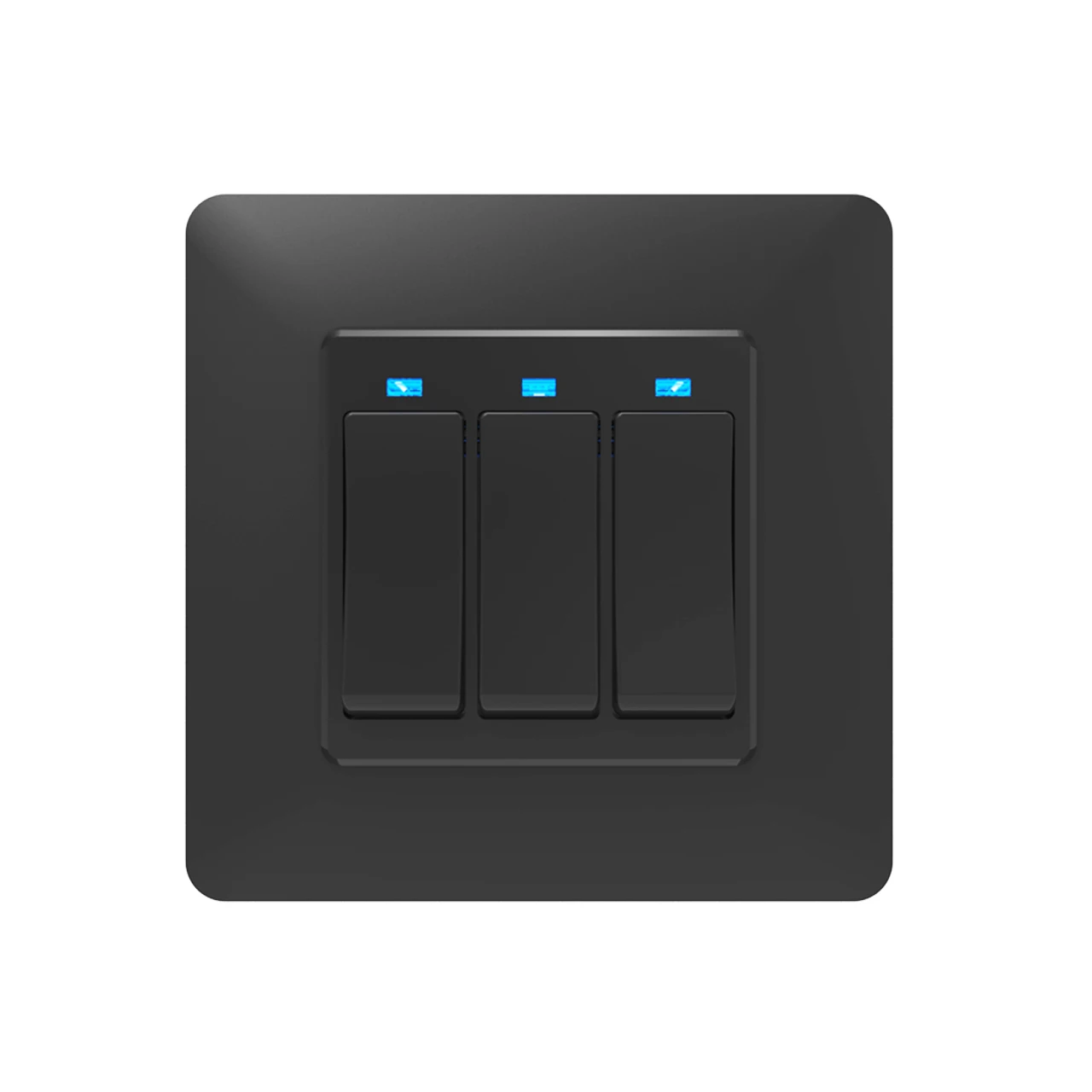 Wi-Fi умный светильник, настенный выключатель, розетка, Кнопочная кнопка, ЕС, умная жизнь, Tuya, беспроводной пульт дистанционного управления, работает с Alexa Google Home - Комплект: 1 Gang Black Switch