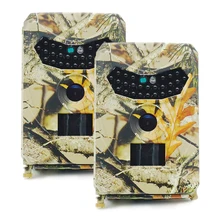 

2Pcs PR-100 Trail Camera 12MP Wild Animal Detector Hunting Camera HD Waterproof Monitoring Infrared Heat Sensing Night Vision