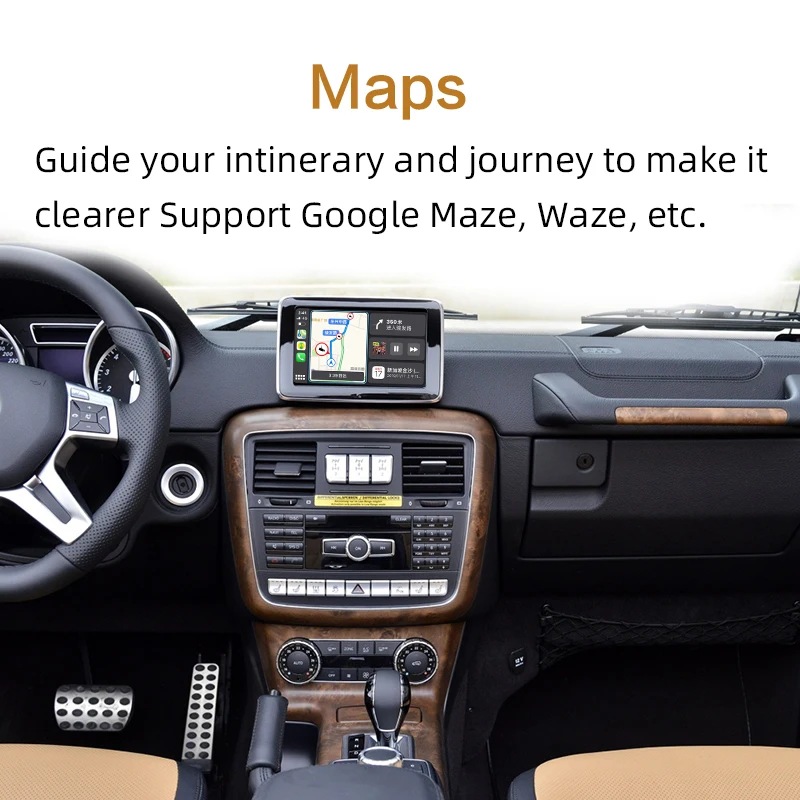 Sinairyu Беспроводной Wi-Fi Apple Carplay для Mercedes G class W463 12-15 NTG4.5/4,7 Автомобильная игровая поддержка обратная камера Waze Spotify