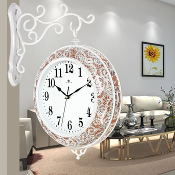 

European Luxury Wall Clock Slient Metal Large Modern Wall Clock Digital Living Room Reloj Cocina Pared Home Decoration OO50ZB