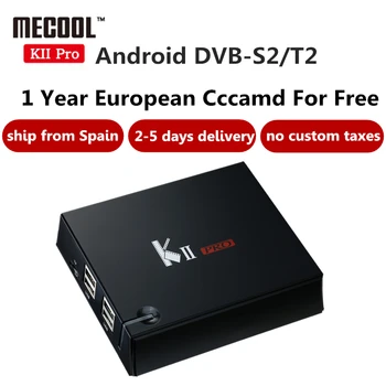 

KII Pro 4K Android satellite receiver DVB-S2/T2 receptor with 1 Year Europe Spain Poland CCcam Clines Free Smart Android TV Box