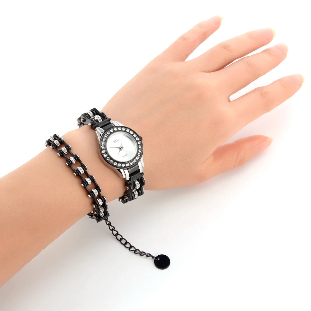 SDA  Engrave Name Adjustable Women  Bracelet 16~22CM Crystal Cute Female Statement  Jewelry