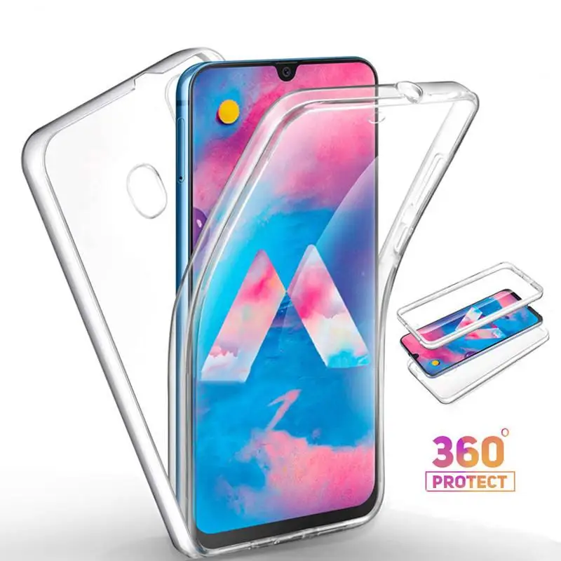 

360 Full Cover Phone Case For Samsung Galaxy A70 A60 A50 A40 A30 A20 A10 Galaxy Note 8 9 10 Pro S10 Plus S10E Clear Double Cover