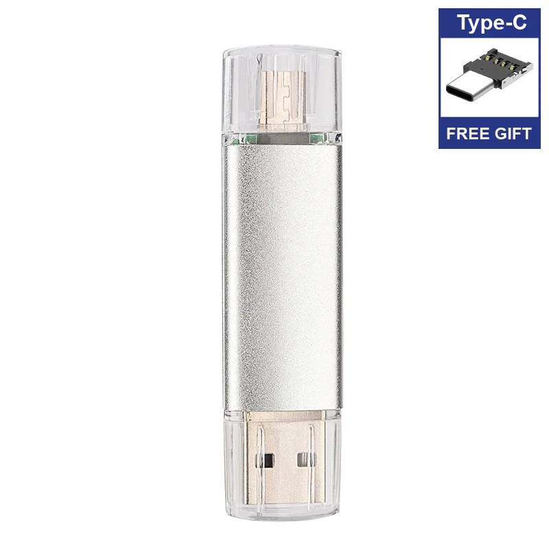 Бесплатный Тип C адаптер OTG USB флеш-накопитель 3 в 1 взаимный обмен данными между компьютером и периферийными устройствами флэш-накопитель 16 ГБ 32 ГБ 64 ГБ 128 ГБ 256 ГБ 512 Гб флэш накопитель для мобильных телефонов android