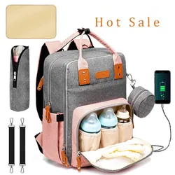 Sac à couches pour maman, sac à dos pour poussette de bébé, chargeur USB, imperméable pour femmes, maternité, soins infirmiers, voyage, nouvelle collection 