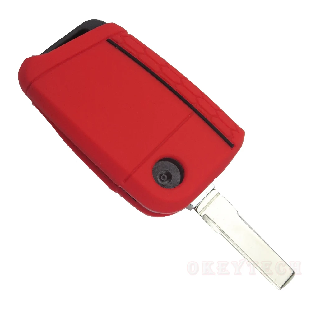 Custodia portachiavi in Silicone per auto Shell Fob per Volkswagen VW Golf 7 Mk7 Skoda Octavia A7 Kodiaq Karoq SEAT Leon Ibiza 3 Key Protector - H1dbe9931527a437b8f7b61e70331f619R