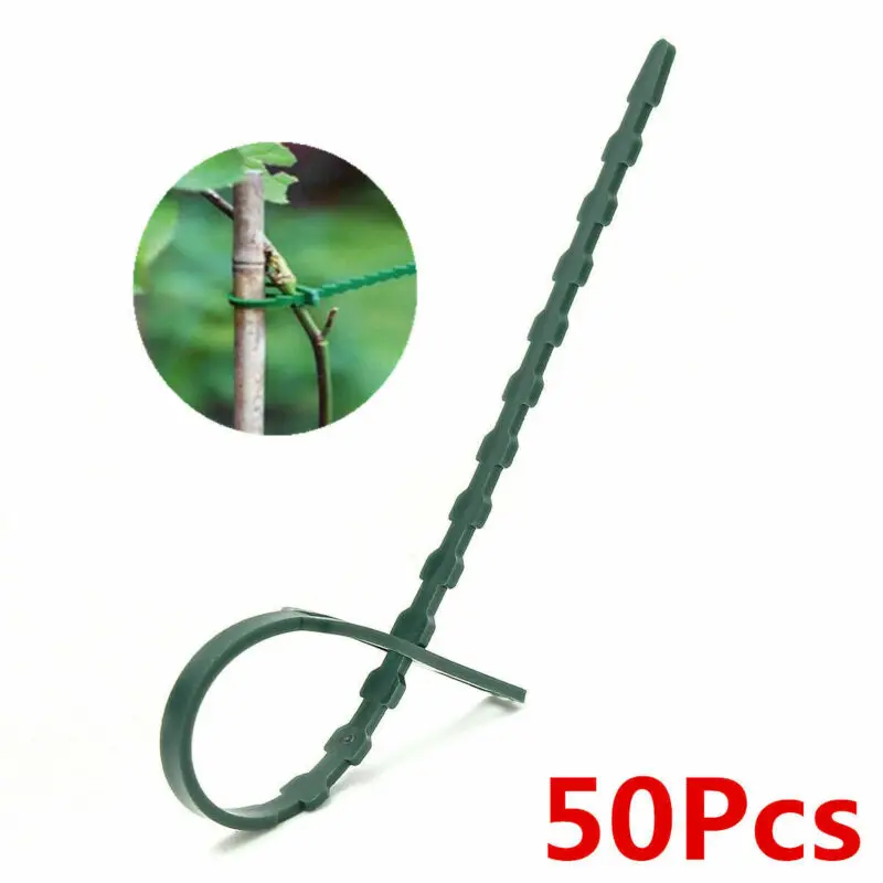 30/50 шт многоразовые кабельные стяжки для садовых растений, для скалолазания, для поддержки цветов, для растений, кабельные стяжки