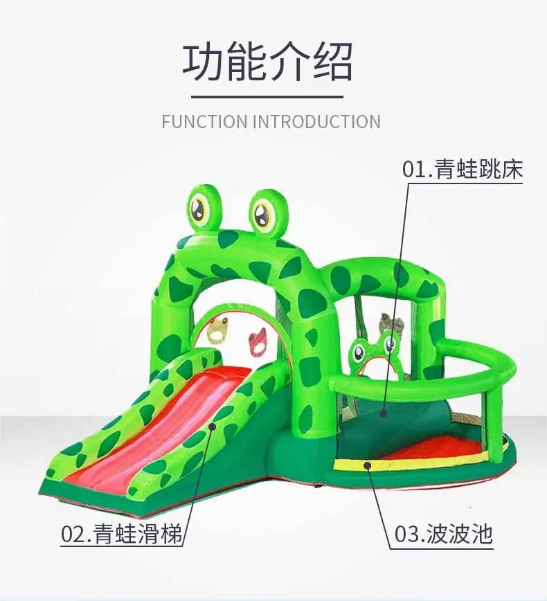 Лягушка принц дети Надувной Замок доктор Дельфин бытовой маленький размер прыгающая кровать скользкая Лестница Открытый парк развлечений