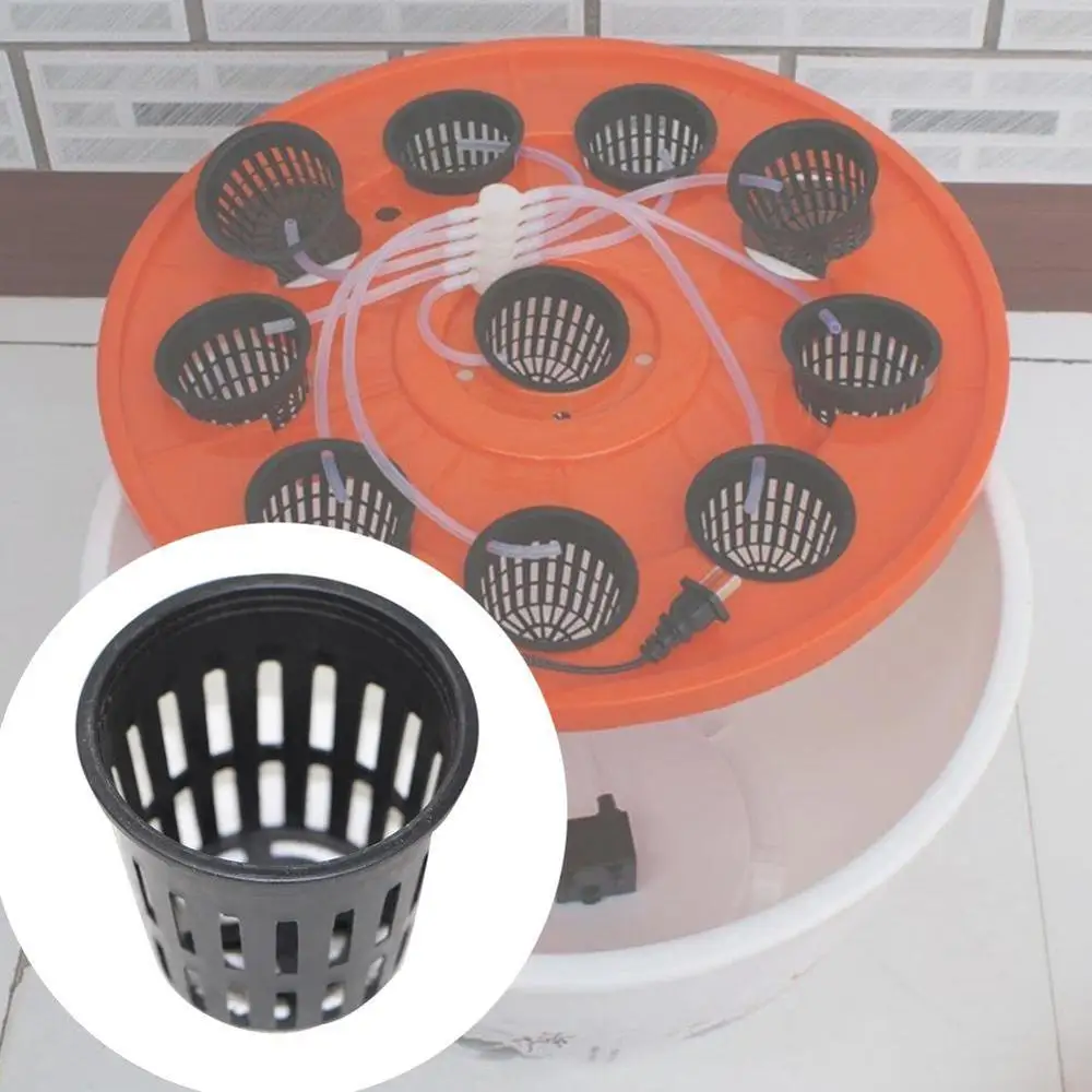 

10pcs 3 inch Heavy Duty Mesh Pot Net Cup Basket Hydroponic Aeroponic Planting Grow Clone
