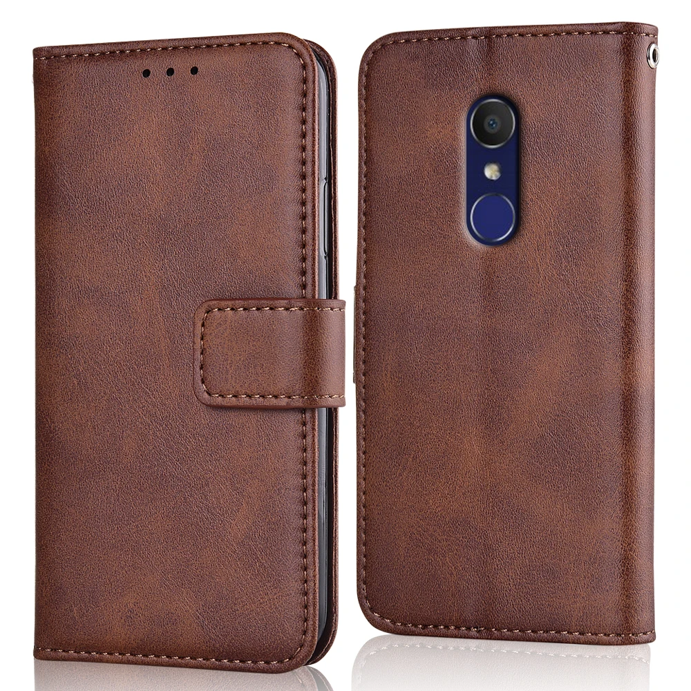 На Alcatel 3 5052 Coque кожаный бумажник чехол для Alcatel 3 5052D 5052Y чехол для телефона сумка для Alcatel 3 5052 Kickstand чехол - Цвет: niu-Brown