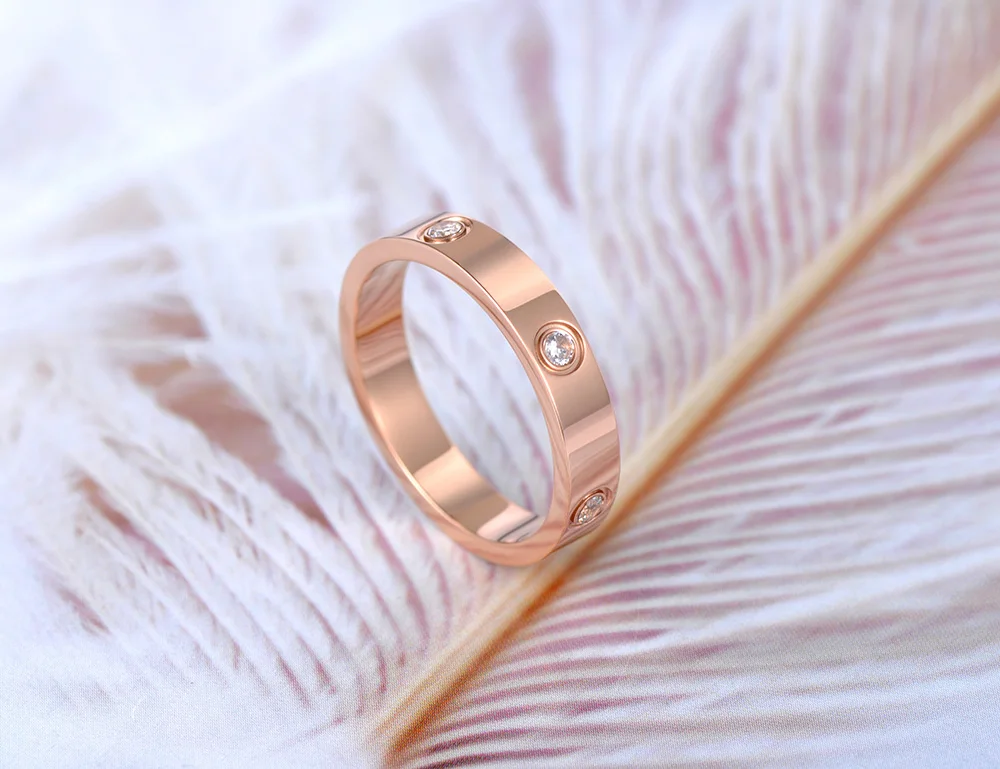 2025 Fashion Style Ladies' Lokaer ring, made of titanium stainless steel, cubic zirconium, used for offices and professions, R19139_voghion.com