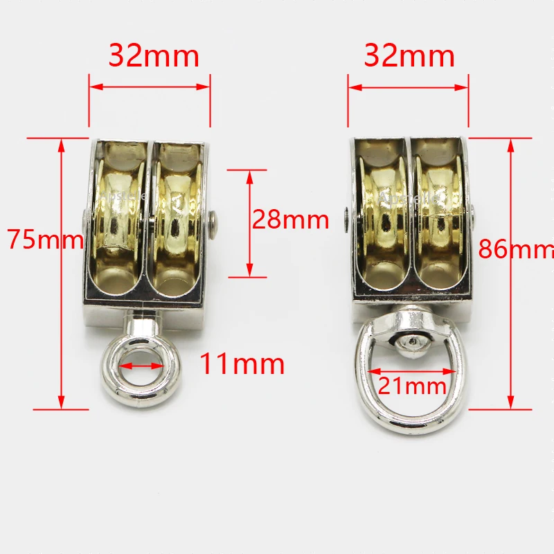 36/48/52/58/75/86mm Lifting Rope Roller Pulley Wheel