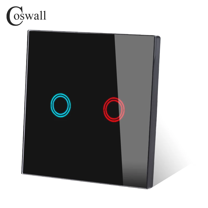 Сенсорный настенный выключатель Coswall 1/2/3 клавиши 1 канал стандарт