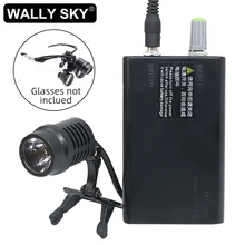 

50000LUX White Head Lamp for Dental Loupes Magnifier Head Light with Clip with Chargeable Power Bank Charger