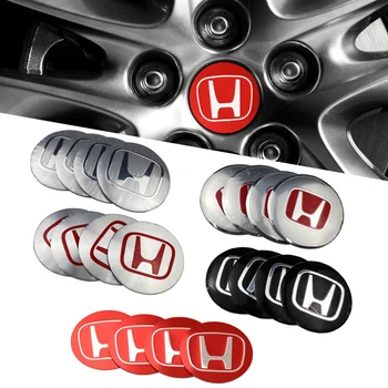 

56mm for Honda Mugen Fit Jazz City Civic Inspire Accord HRV CRV Odyssey Jade Car Wheel Center Emblem Stickers Hub Accessories