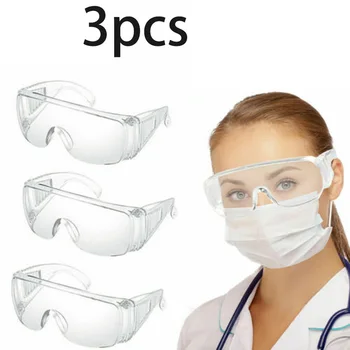 

3PCS Work Lab Goggles Anti-fog Anti Saliva Splash Adult Protective Glasses Panoramic Design High Quality
