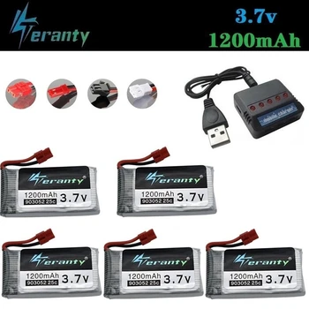 

3.7V 1200mah Rechargeable Battery for SYMA X5 X5S X5C X5SC X5SH X5SW RC Drone Quadcopter 903052 3.7V lipo battery and charger
