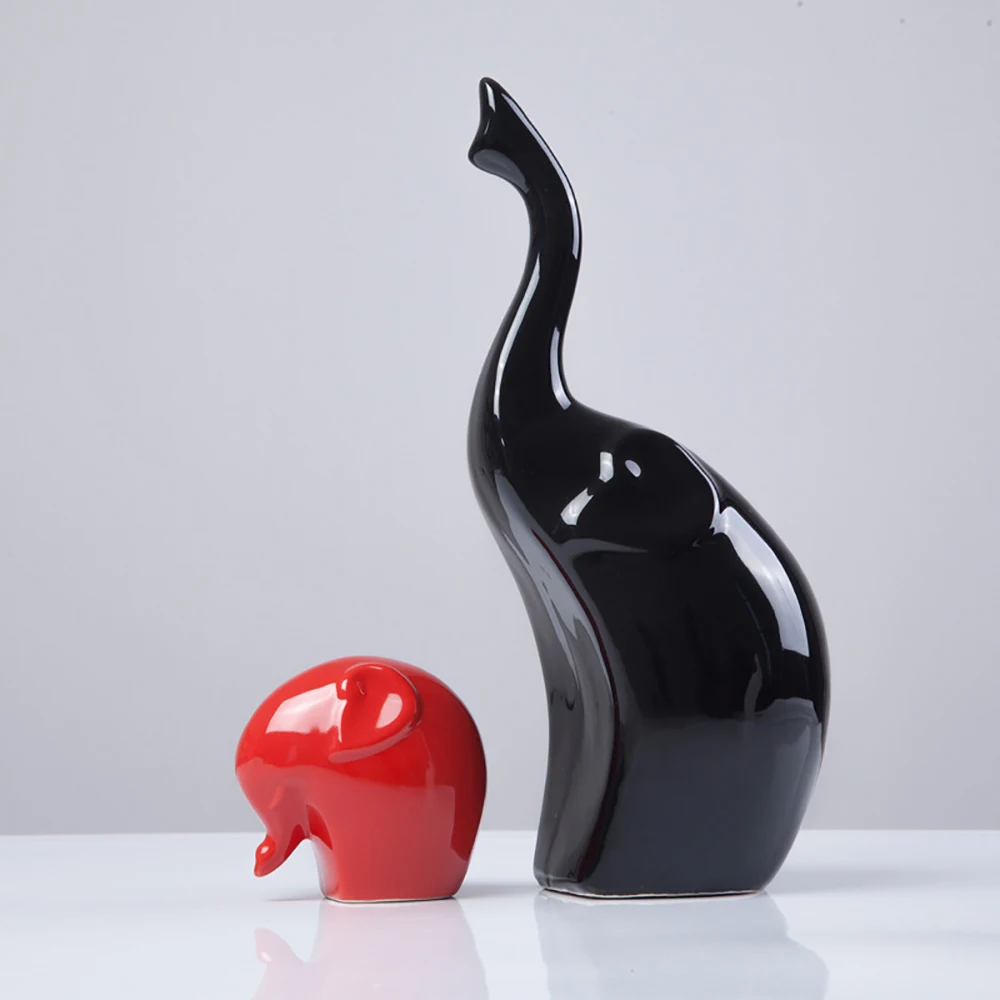 3 шт. керамическая статуя слона скандинавские фигурки креативные поделки
