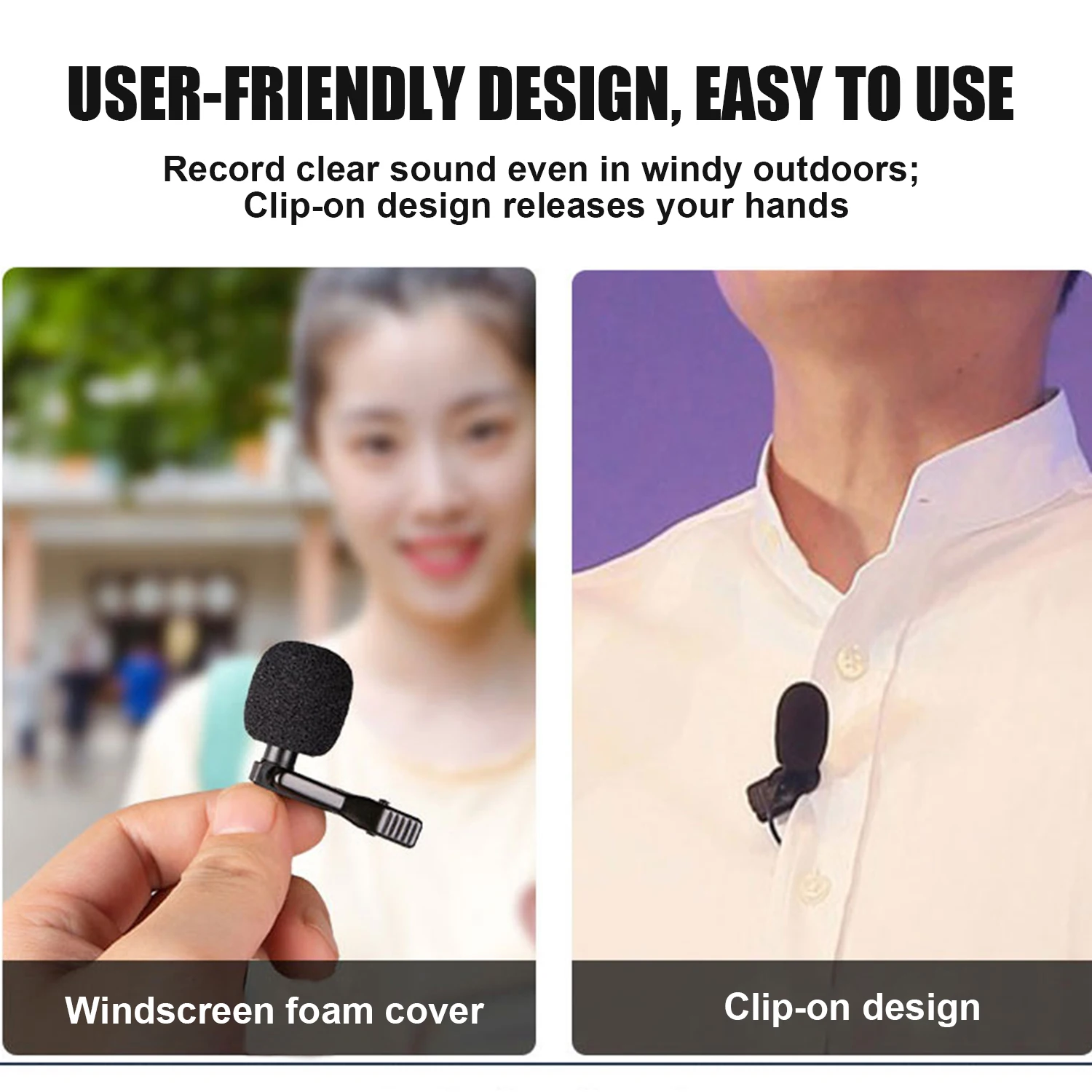 Besegad 3M миниобъектив для петличный микрофон с Тип usb-C Интерфейс для голосового чата видео Запись интервью