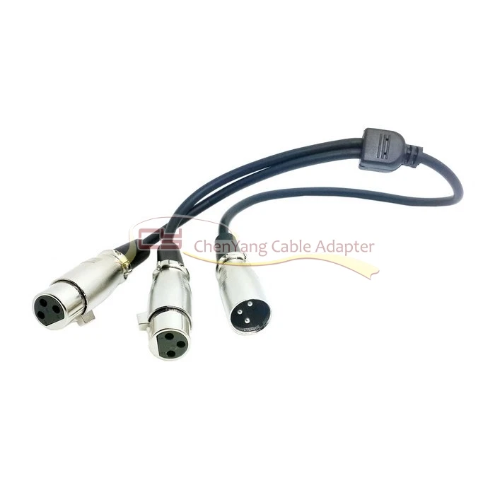 3pin XLR кабель для мужчин двойной XLR Женский аудио сплиттер кабель для микрофона 50 см