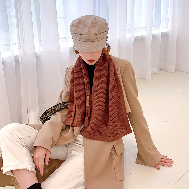 Новинка, Одноцветный двухсторонний зимний женский кашемировый шарф, пашмины шали и палантины, женский платок, хиджаб, шерстяные палантины, головные шарфы