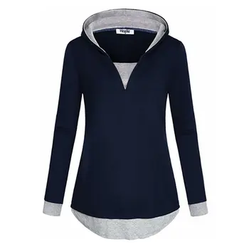 

2019 Fashion Autumn Solid Harajuku Patchwork Pullover Thick Loose Women Hoodies Sweatshirts Female Casual Coat Streetwear