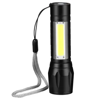 

Mini USB Charging Torch Multifunction XPE+COB Strong Light Work Light Practical Flashlight Home Outdoor Use
