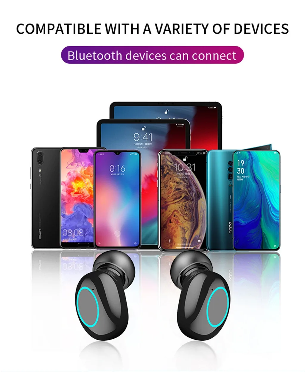 Blueteeth 5,0 сенсорная гарнитура, Беспроводные спортивные наушники, мини стерео микрофон, наушники-вкладыши, беспроводные наушники# G40