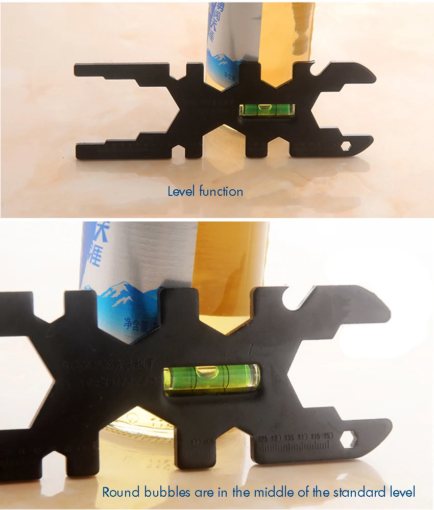 Многофункциональный al кран и раковина установщик гаечный ключ ванная комната/кухня сантехника Bubbler открывалка для бутылок в форме гаечного ключа, масштаб, функция уровня