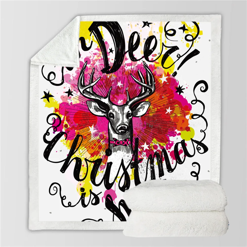 На заказ DIY Merry Christmas пледы одеяло диван постельные принадлежности одеяло s квадратный помпон рождественское покрывало Прямая поставка