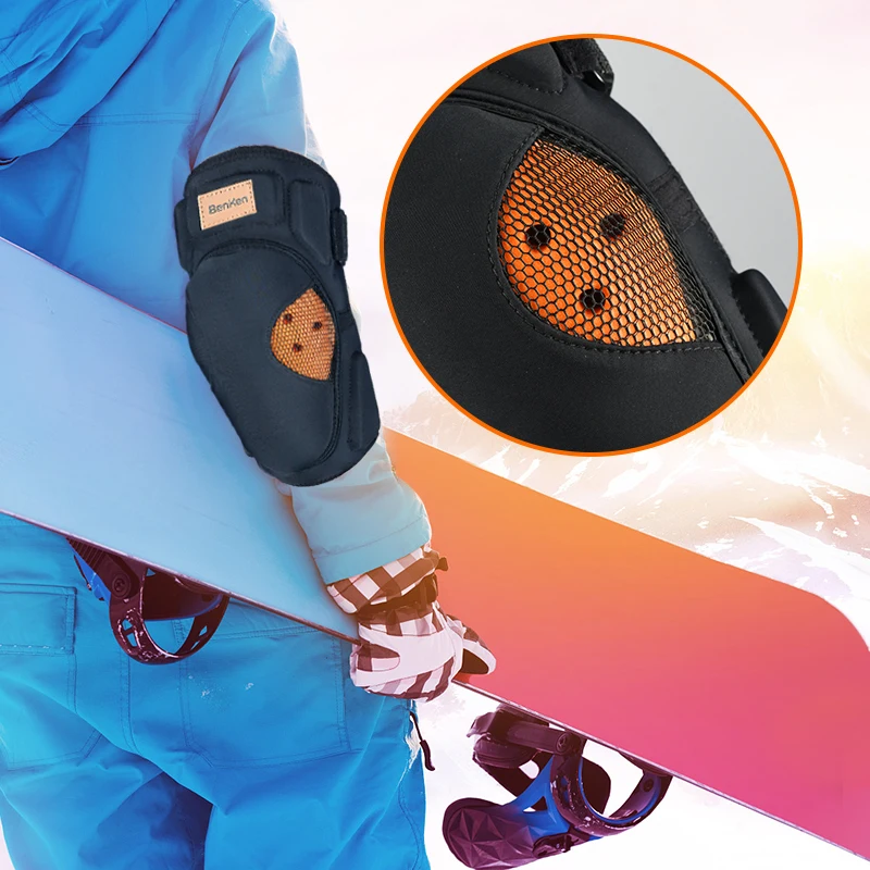 BenKen sports elbow pads adjustable elbow compression sleeve ski skating skateboard roller skating outdoor extreme sports