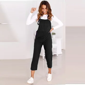 

Woman Spaghetti Strap Wide Legs Jumpsuit Trousers Casual Summer Jumpsuit Clubwear Romper Pantaloni Siamesi