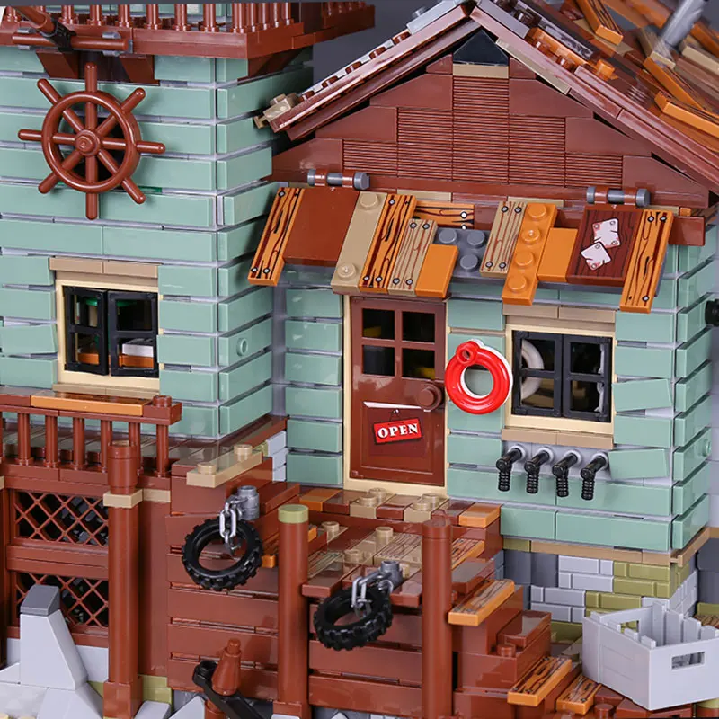 DHL 16050 MOC фильм игрушки серии 21310 старый отделочный набор магазина сборки строительные блоки кирпичи рождественские игрушки подарок для детей