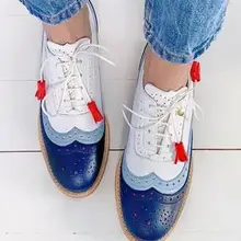 Осенняя женская обувь на платформе; женские башмаки из мягкой лакированной кожи; обувь на плоской подошве со шнуровкой; женские оксфорды на плоской подошве