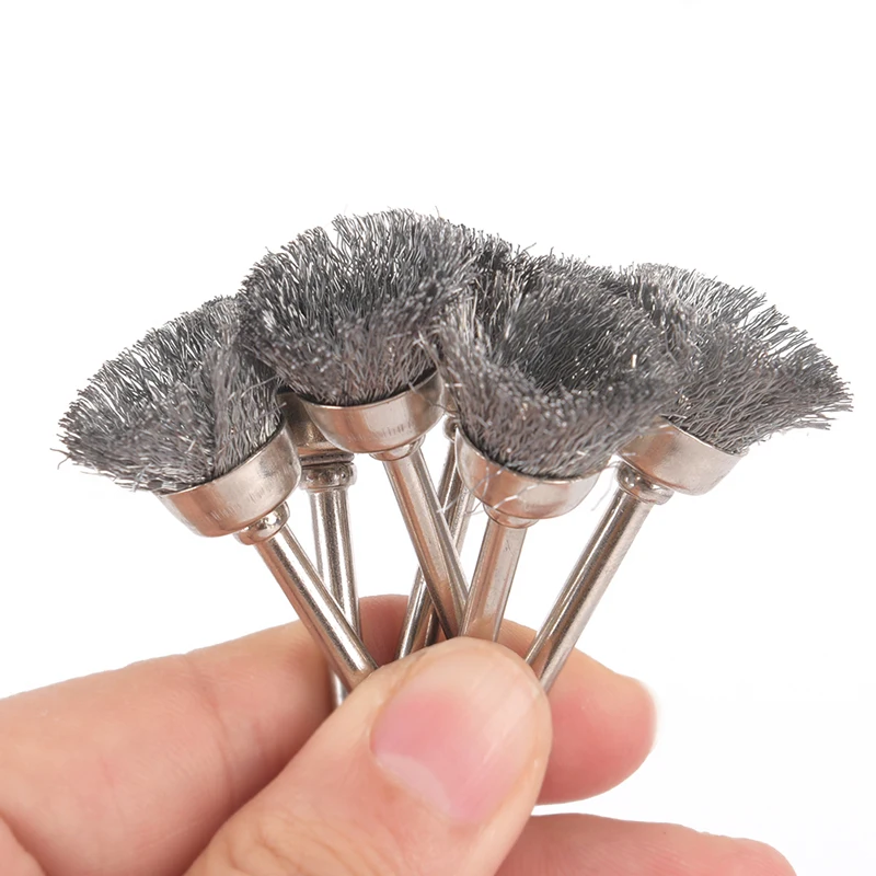 10Pcs/Set Brass Steel Wire Wheel Brush Polishing Wheels Kit for Rotary Tools Wholesale