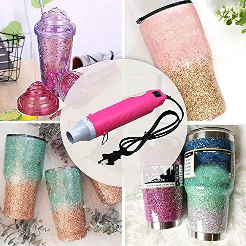 110V Heat Gun Electric Power Tool Hot Air Gun Bubble Buster Tool Kit for Making Epoxy Glitter Tumblers DIY Acrylic Resin Cups