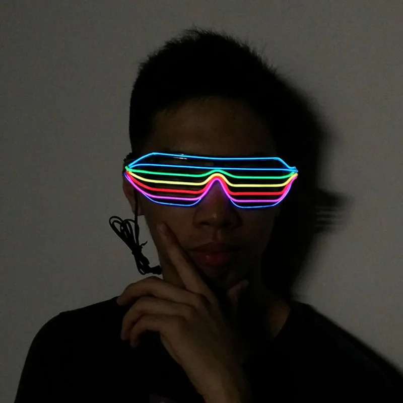 

Creative Colorfiul Fashion Unisex Colorful Flashing LED EL Glasses Luminous Party Dancing Toys Glowing Masks