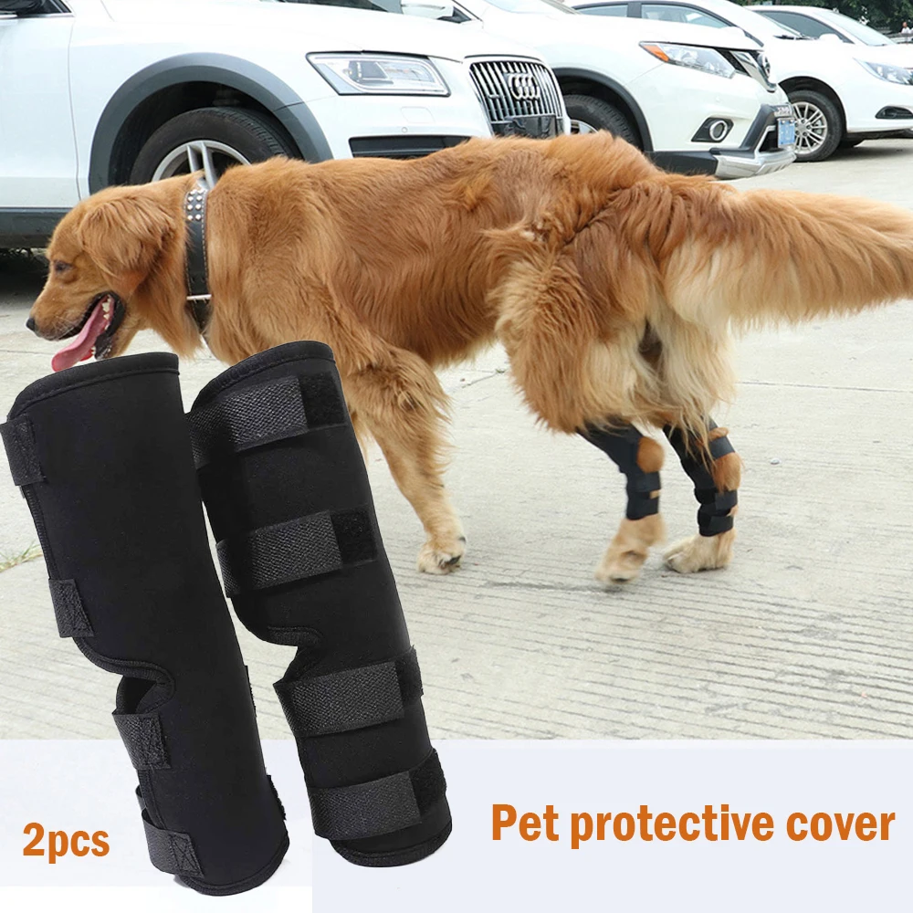 

2Pcs/lot Pet Dog Knee Pads Dog Knee Support for Leg Hock Joint Wrap Breathable Injury Recover Legs Dog Protector Support