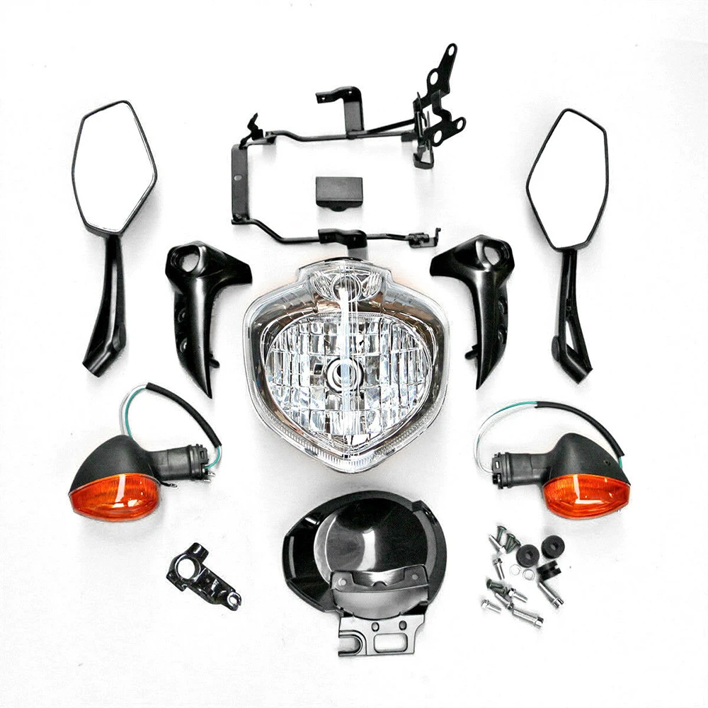 Для Yamaha FZ6 FZ6N FZ-6N 2004 2005 2006 мотоцикл комплект передних фар фара в сборке с поворотниками зеркала заднего вида