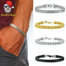 3 цвета простой серебряный браслет хип-хоп Уличная культура титановый браслет из нержавеющей стали Мужской модный подарок для ювелирных изделий