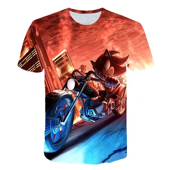 

3D print Children Sonic The Hedgehog Boys Girls Tops Tees Cartoon Design Funny T-Shirts Mario Kids Clothes Summer Casual