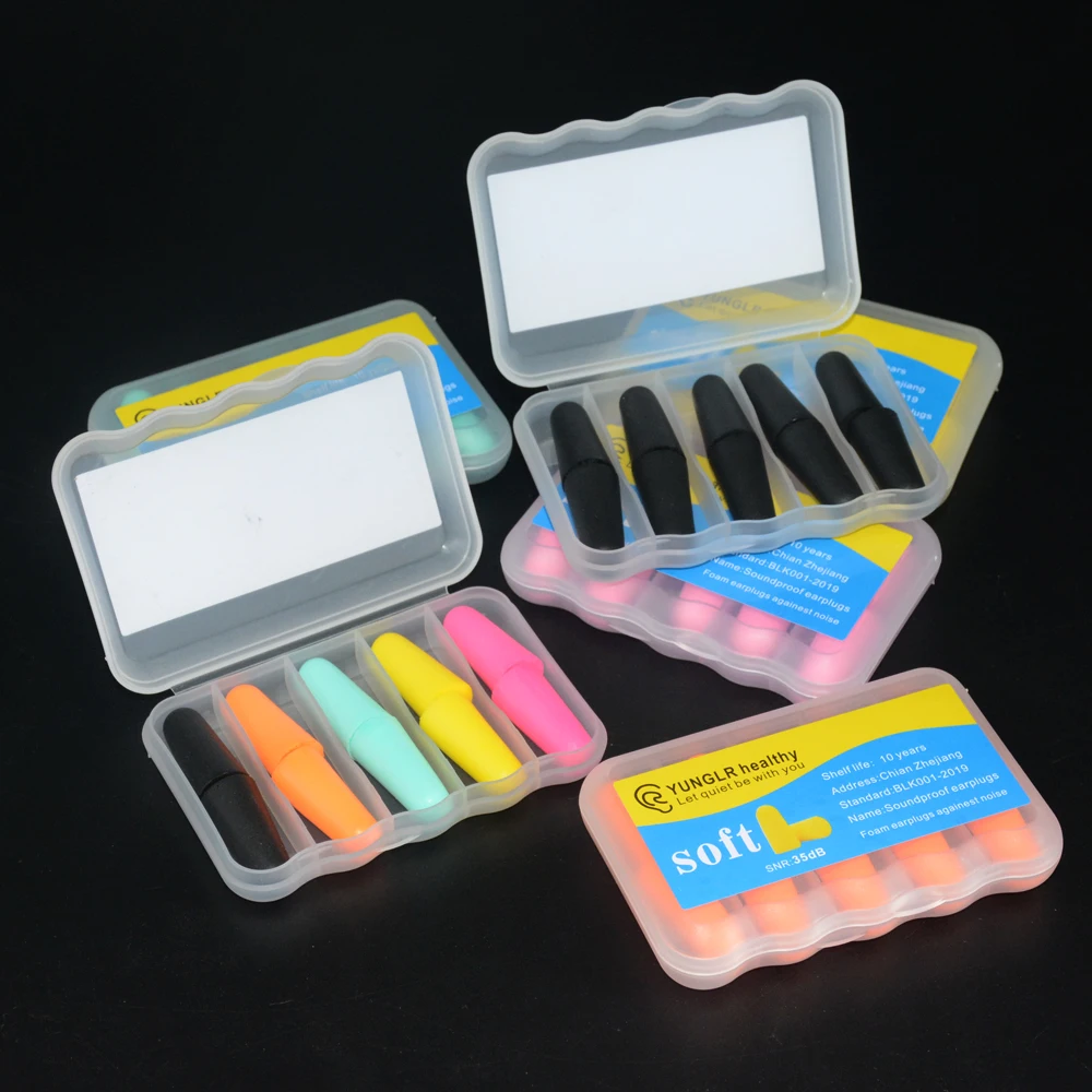 Earplugs Set Noise Reduction Soft Ear Plug For Sleep Canceling Reduction Anti Snoring Oordopjes   Antinoise Foam Sleeping Earplu 2