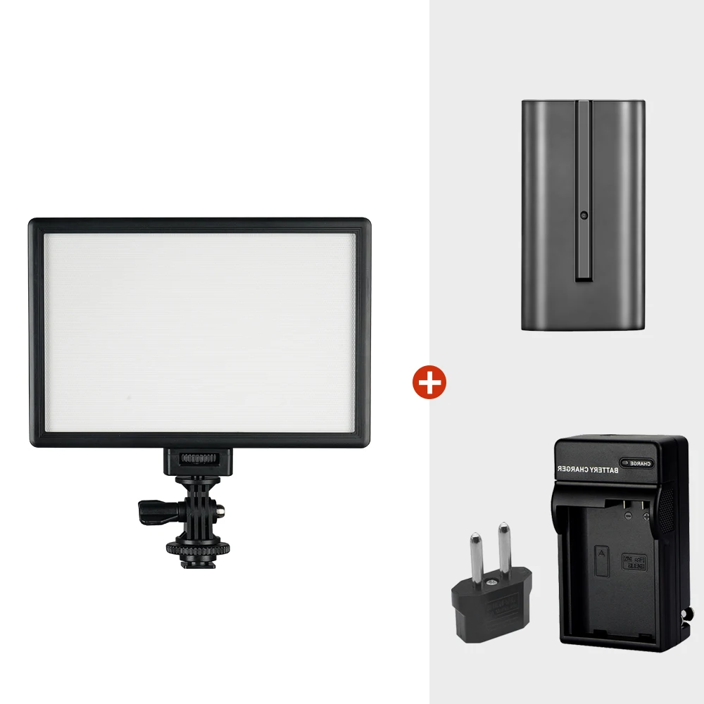 

Soonpho LED Video Light L122T+NP550 Ultra thin LCD Bi-Color & Dimmable DSLR Studio LED Light Lamp Panel for Camera DV Camcorder