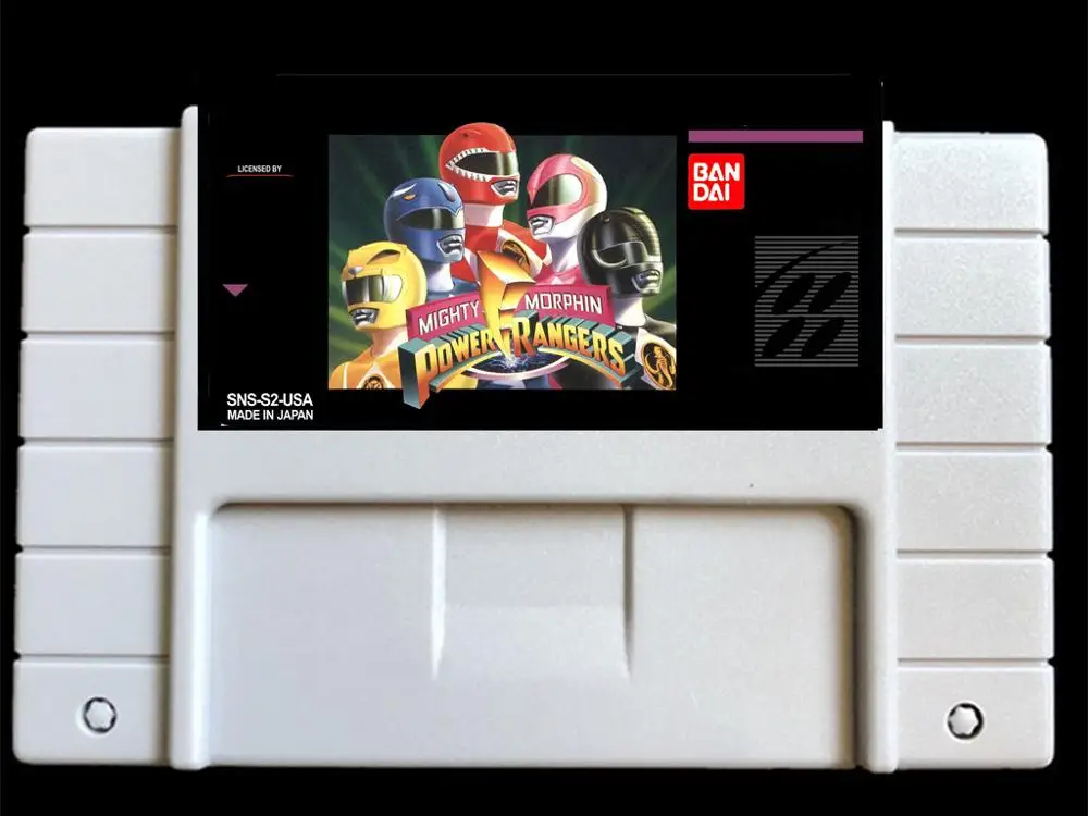 Mighty Morphin power anger NTSC Версия 46 контактов Видеоигры карта для ретро видеоигр Консоль! |