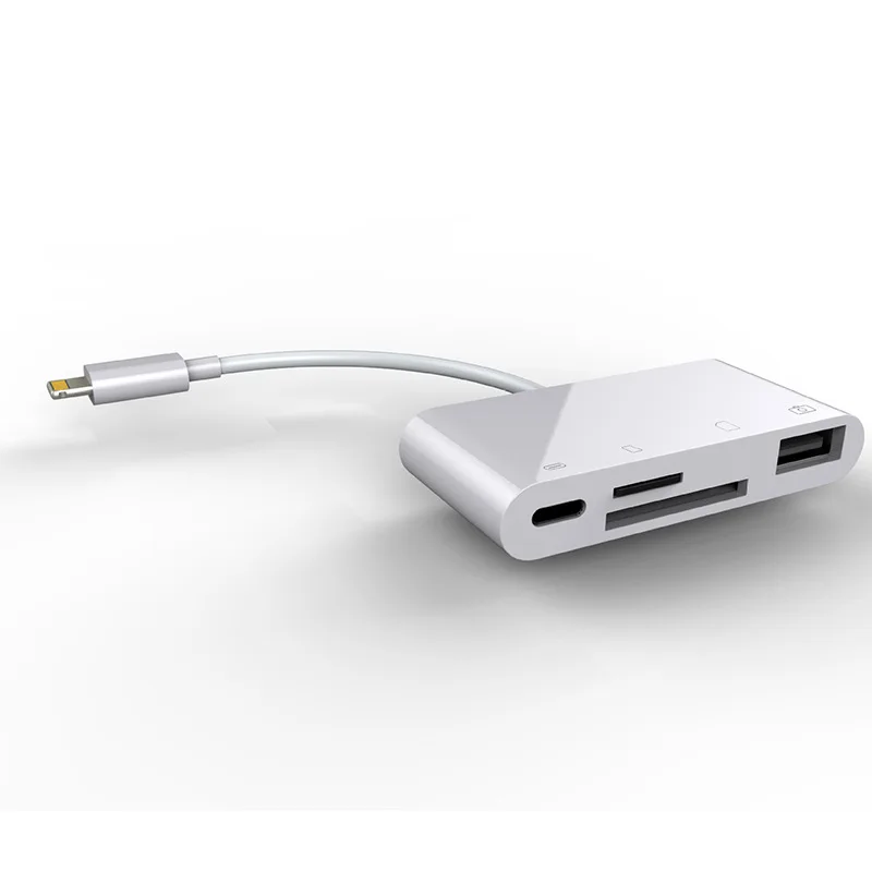 Для зарядки Apple OTG мульти-функциональный четырех-в-одном устройство для чтения карт памяти sd карты OTG мульти-функциональный Apple кард-ридер